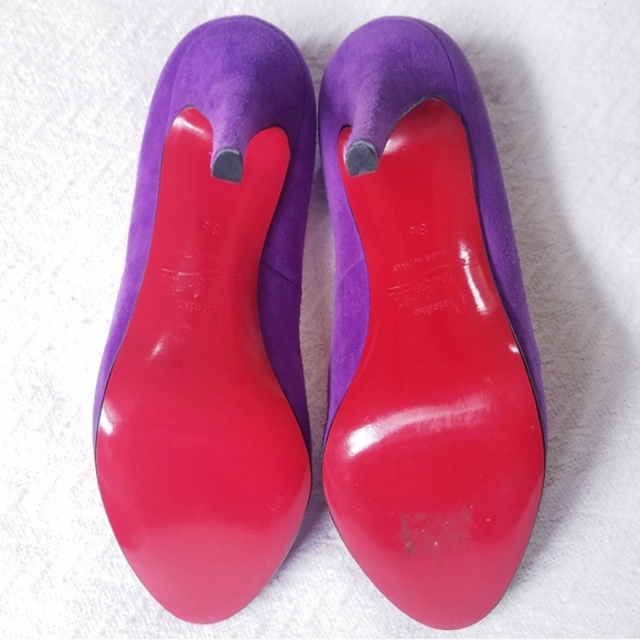 CHRISTIAN LOUBOUTIN VERY PRIVE SUEDE HEELS! - Picture 4 of 11